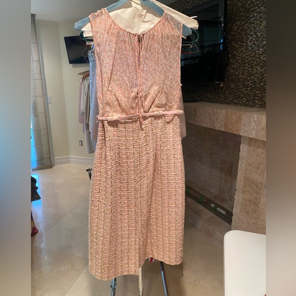 Pink/coral dress jacket set for spring - Picture 3 of 4